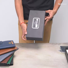 Load and play video in Gallery viewer, Personalized Name &amp; Charm Travel Wallet | Perfect for Men &amp; Women

