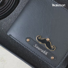 Load and play video in Gallery viewer, Personalised Name Engraved Wallet &amp; Belt Combo for Men | Custom Gift
