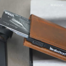 Load and play video in Gallery viewer, Elegant Genuine Leather Men's Metal Card Holder – Perfect for Professionals (STYLE ID #26)
