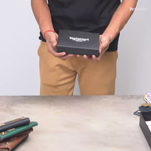 Load and play video in Gallery viewer, Personalized  Leather Passport Cover with Name &amp; Charm  (I DONT CATCH FEELING I CATCH FLIGHTS)
