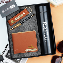 Load image into Gallery viewer, Personalized Men&#39;s Wallet, KeyChain, Pen, With Temperature Bottle
