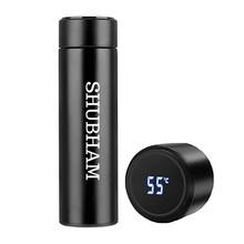 Load image into Gallery viewer, Personalized Black Smart Temperature Water Bottle
