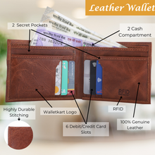 Load image into Gallery viewer, Genuine Leather Wallet for Men (Saddle Tan)
