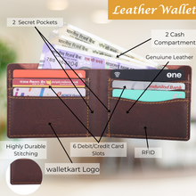 Load image into Gallery viewer, Genuine Leather Wallet for Men (Vintage Brown)
