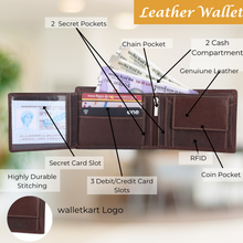 Load image into Gallery viewer, Genuine Leather Wallet for Men (Vintage Brown)
