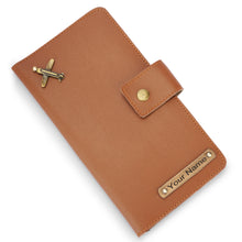 Load image into Gallery viewer, Personalized Leather Name Clutch &amp; Travel Wallet Combo for Women
