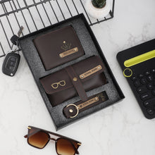 Load image into Gallery viewer, Personalized Men&#39;s Wallet, Keychain &amp; Eyewear Case with Name &amp; Charm
