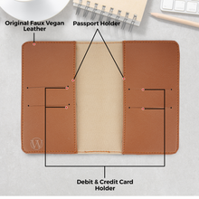 Load image into Gallery viewer, Personalized Passport Cover Couple Combo with Name &amp; Charm
